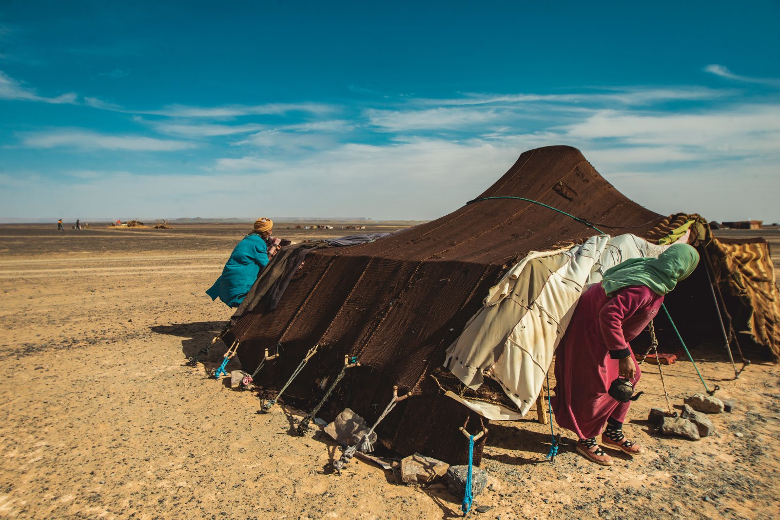 nomads desert camp in Erg Chebbi, Morocco