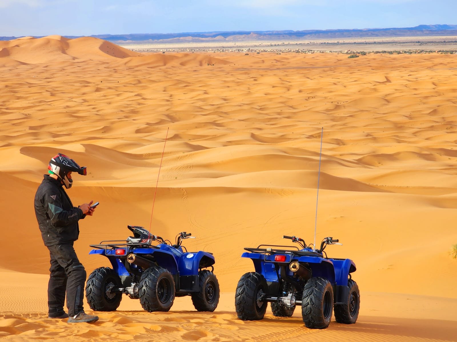 Quad biking in the Erg Chebbi desert