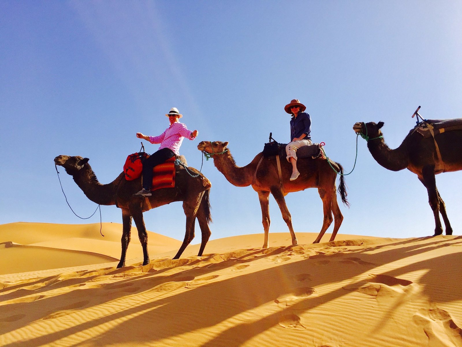 Camel trek in Erg Chebbi on a 5-day Tangier to Marrakech desert tour