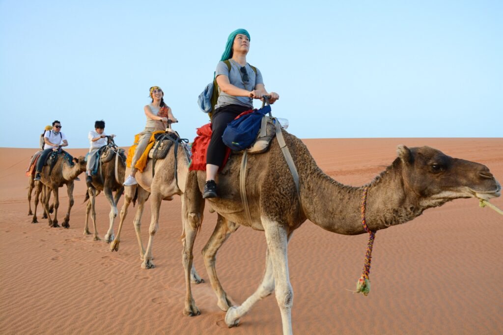 camel ride in merzouga desert